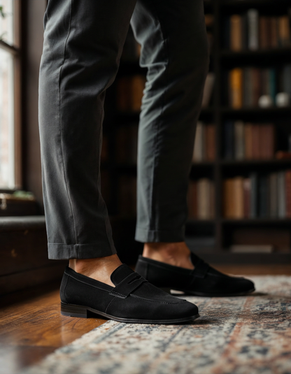 Varnelier Suede Penny Loafers
