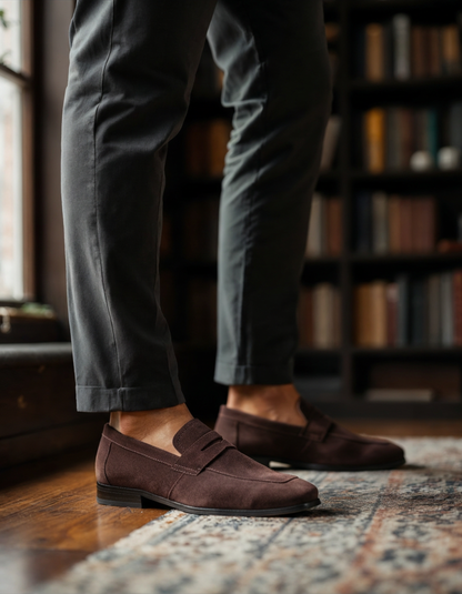 Varnelier Suede Penny Loafers
