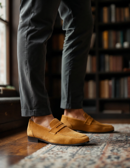 Varnelier Suede Penny Loafers